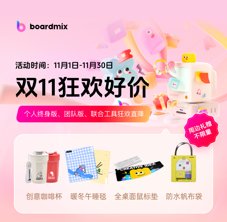 boardmix博思白板:双11狂欢好价,错过等1年(图1) boardmix博思白板:双11狂欢好价,错过等1年