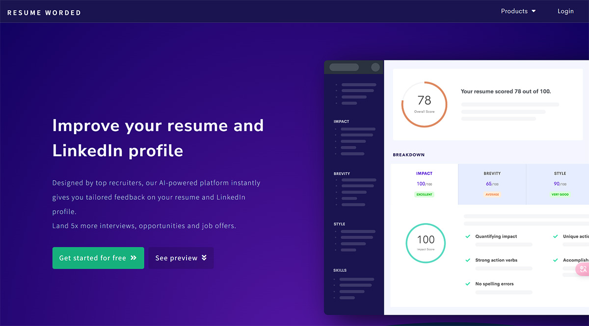 Resume Worded(图1) Resume-Worded---Free-instant-feedback-on-your-resume-and-LinkedIn-pr_---resumeworded.jpg