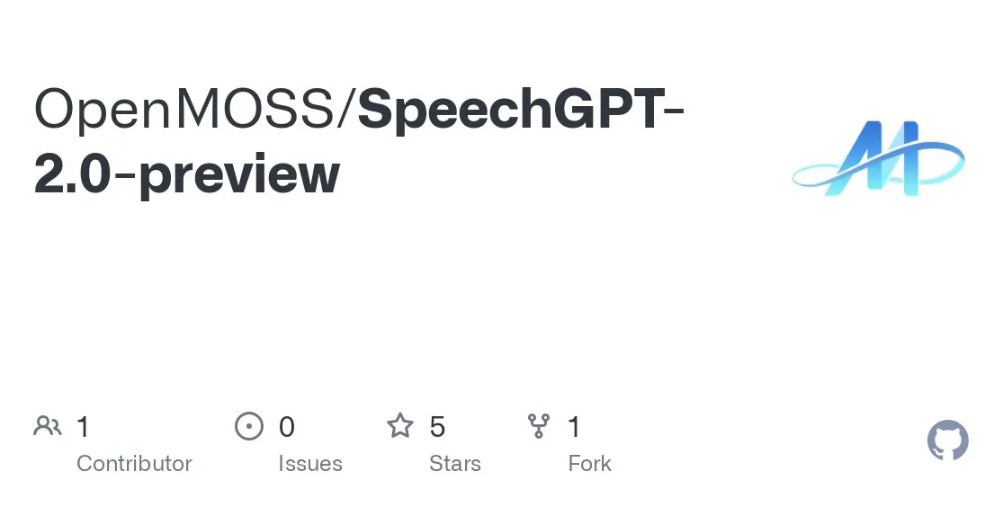 SpeechGPT 2.0-preview：首个面向交互和情