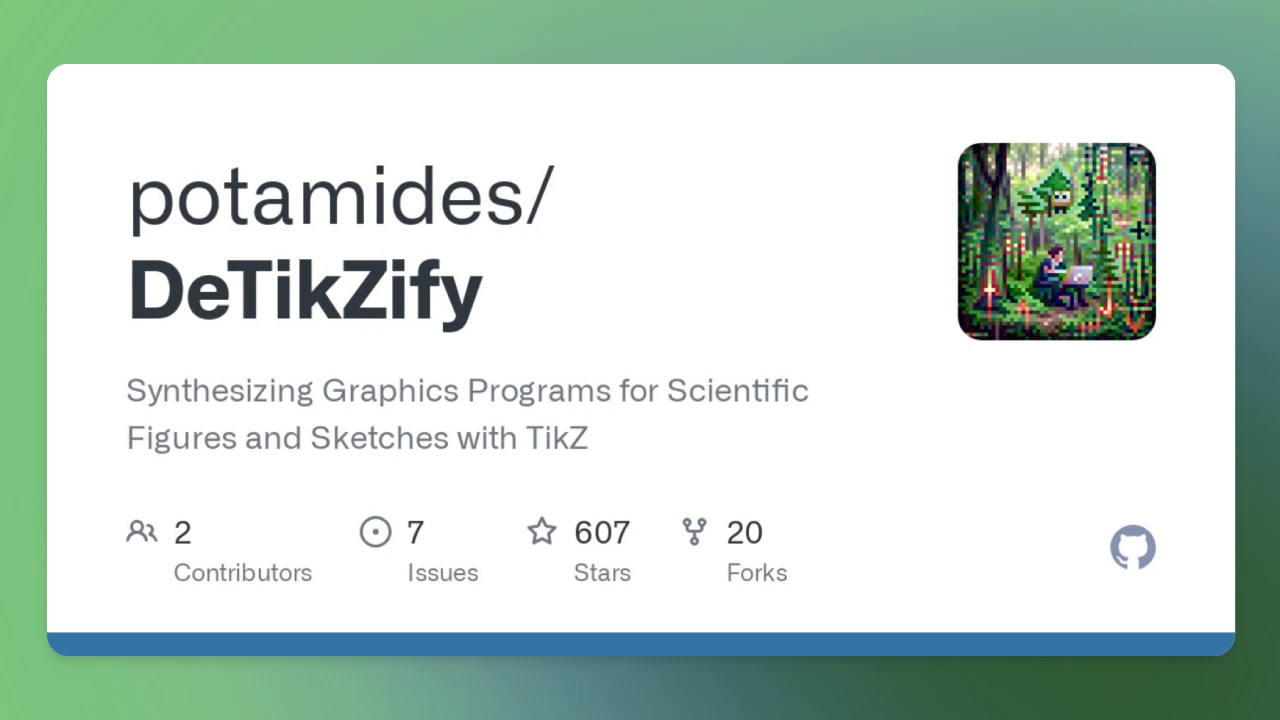 DeTikZify:将手绘草图或图形自动生成TikZ图形代码
