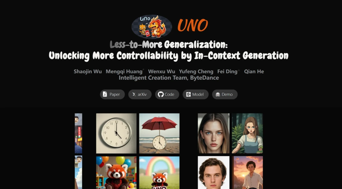 UNO:字节跳动开发的一个多主体条件图像生成模型