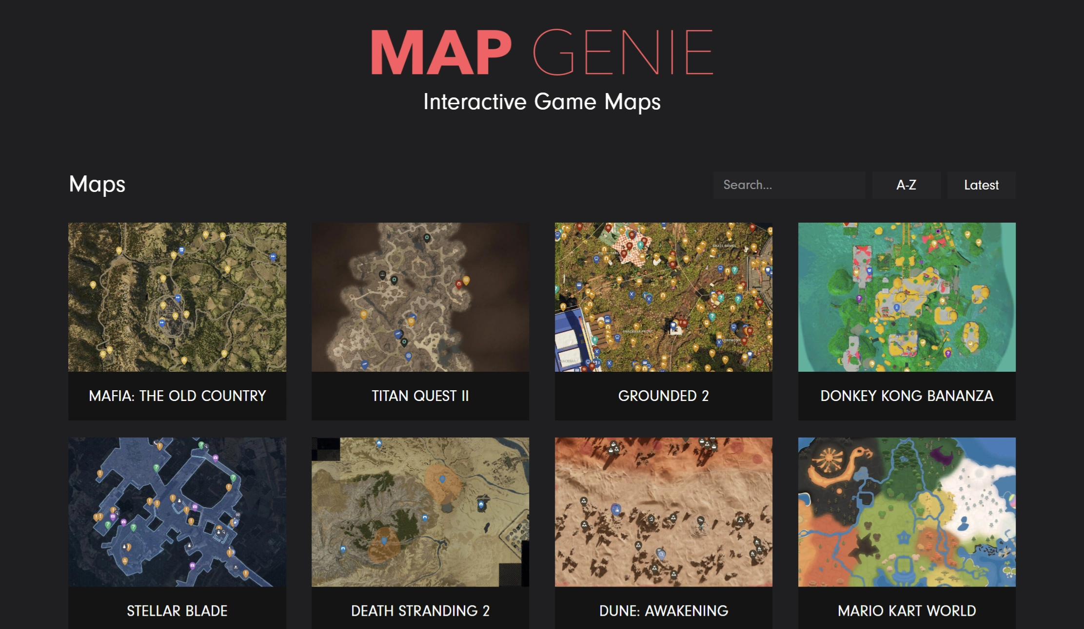 MapGenie:一个提供热门游戏交互式地图的网站 MapGenie:一个提供热门游戏交互式地图的网站