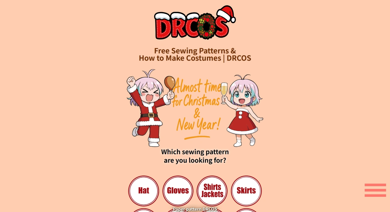 DRCOS:一家日本的免费缝纫图纸纸样库站点 DRCOS:一家日本的免费缝纫图纸纸样库站点