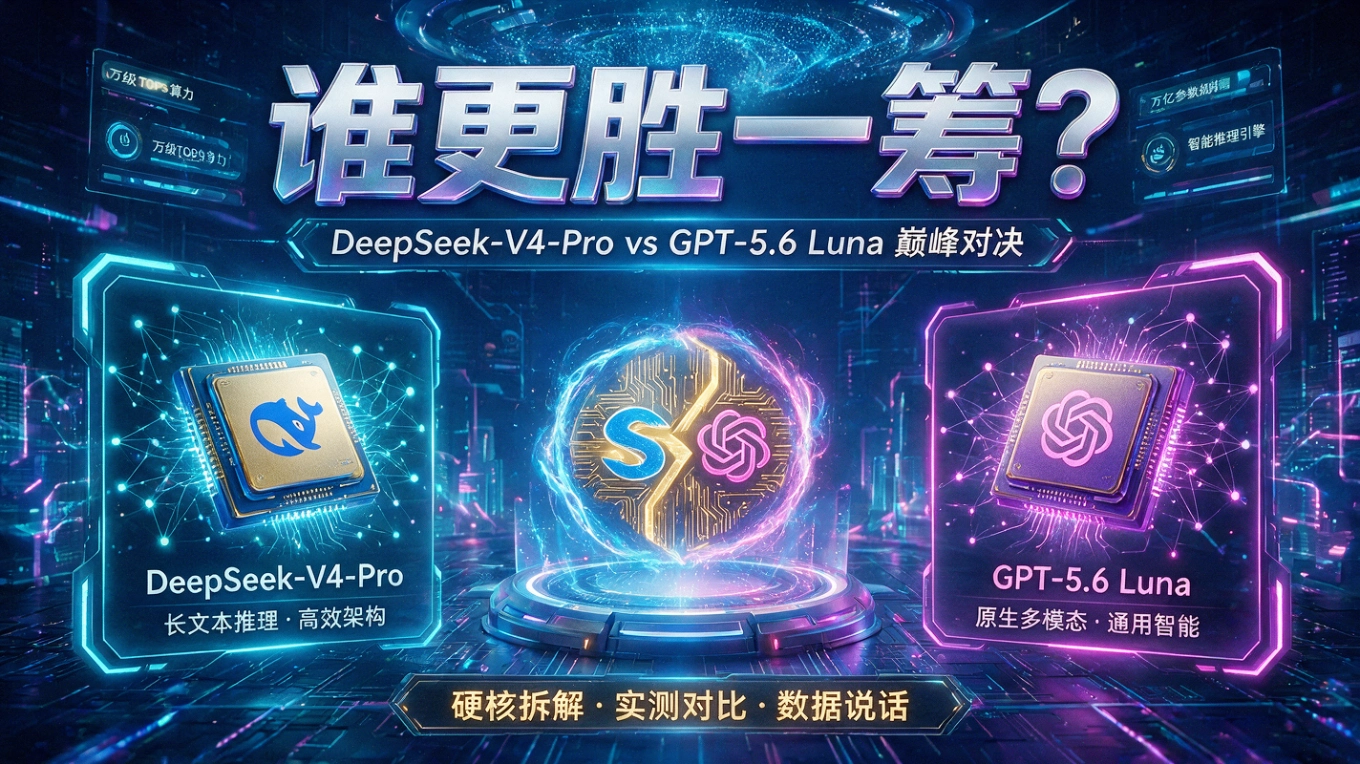 DeepSeek-V4-Pro vs GPT-5.6 Luna:谁更胜一筹?(图1) DeepSeek-V4-Pro vs GPT-5.6 Luna:谁更胜一筹?