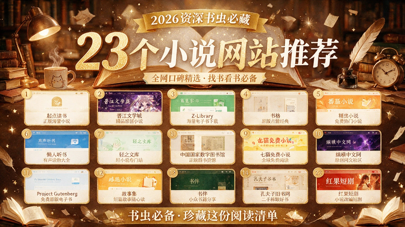 2026资深书虫必藏的23个小说网站推荐